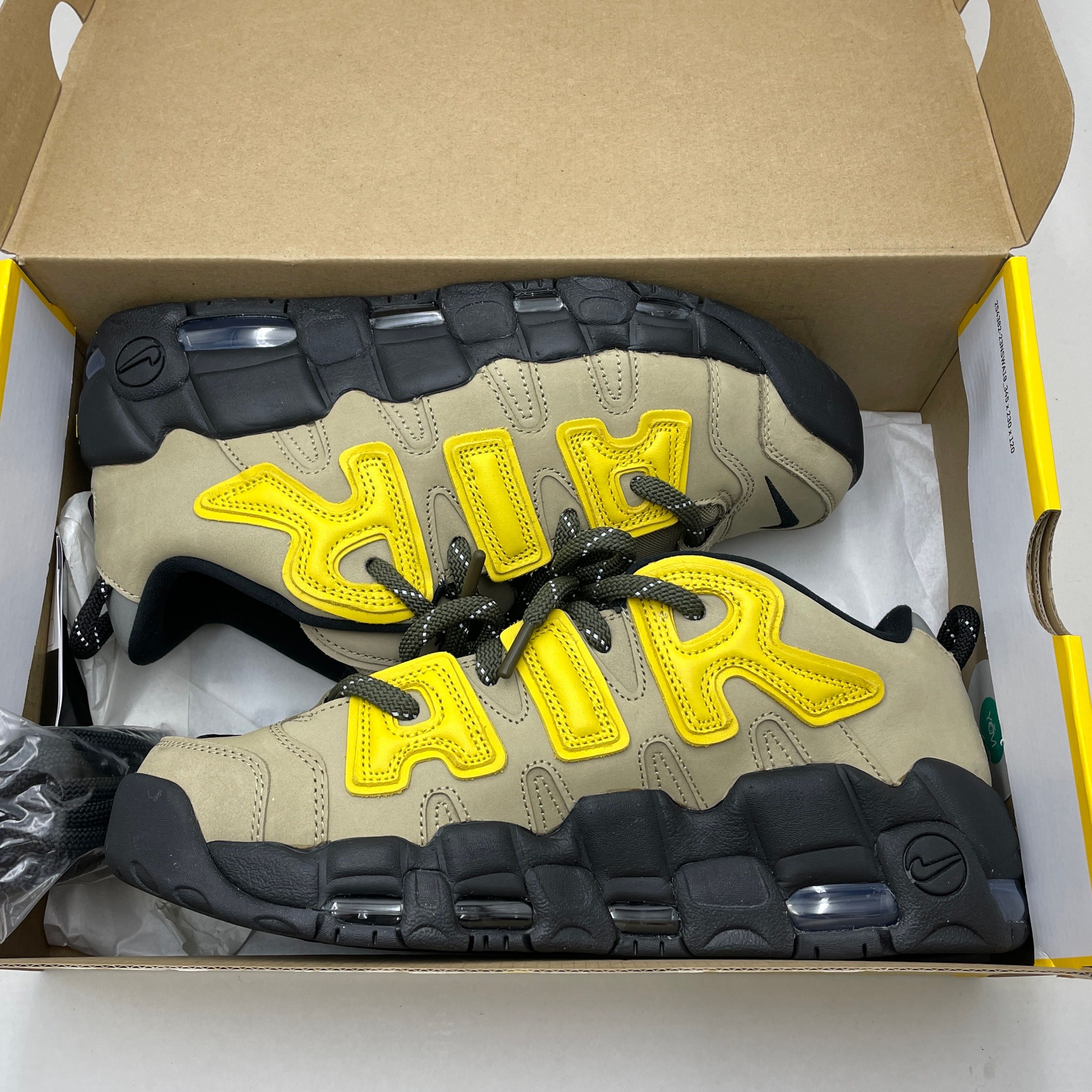 AMBUSH × Nike Air More Uptempo Low "Vivid Sulfur and Limestone"