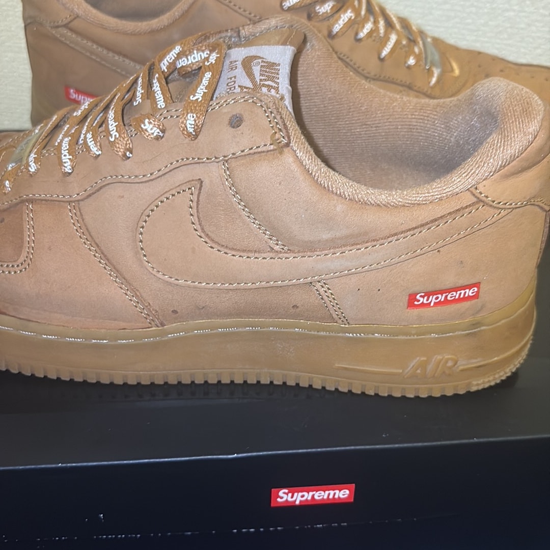 Supreme × Nike Air Force 1 Low "Flax/Wheat"