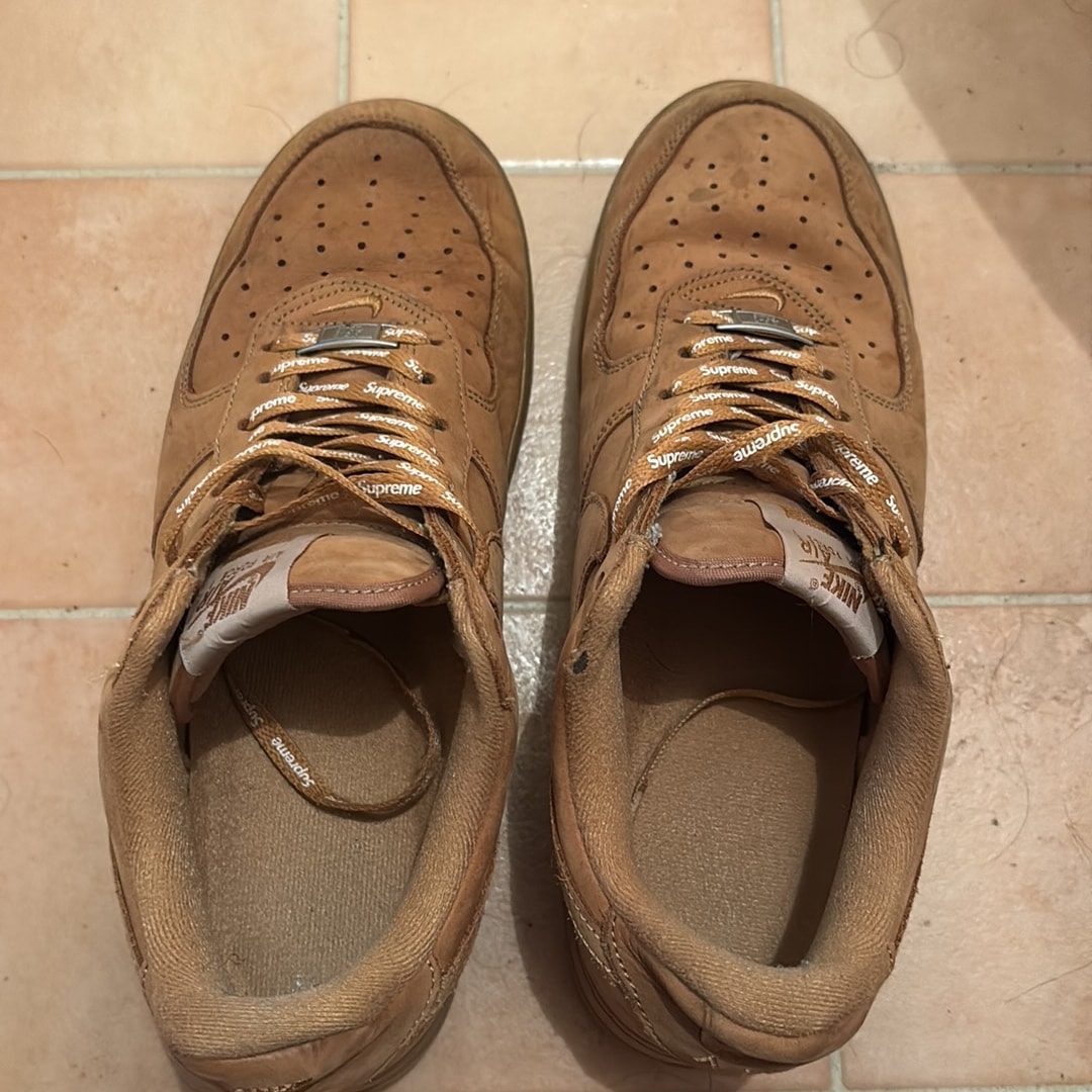 Supreme × Nike Air Force 1 Low "Flax/Wheat"