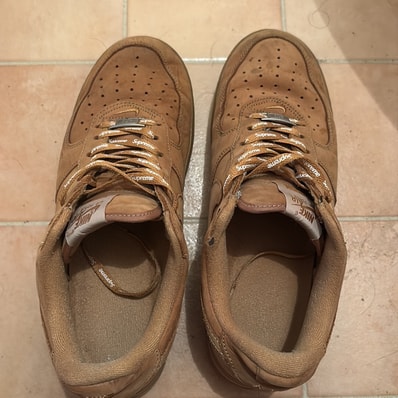 Supreme × Nike Air Force 1 Low "Flax/Wheat"