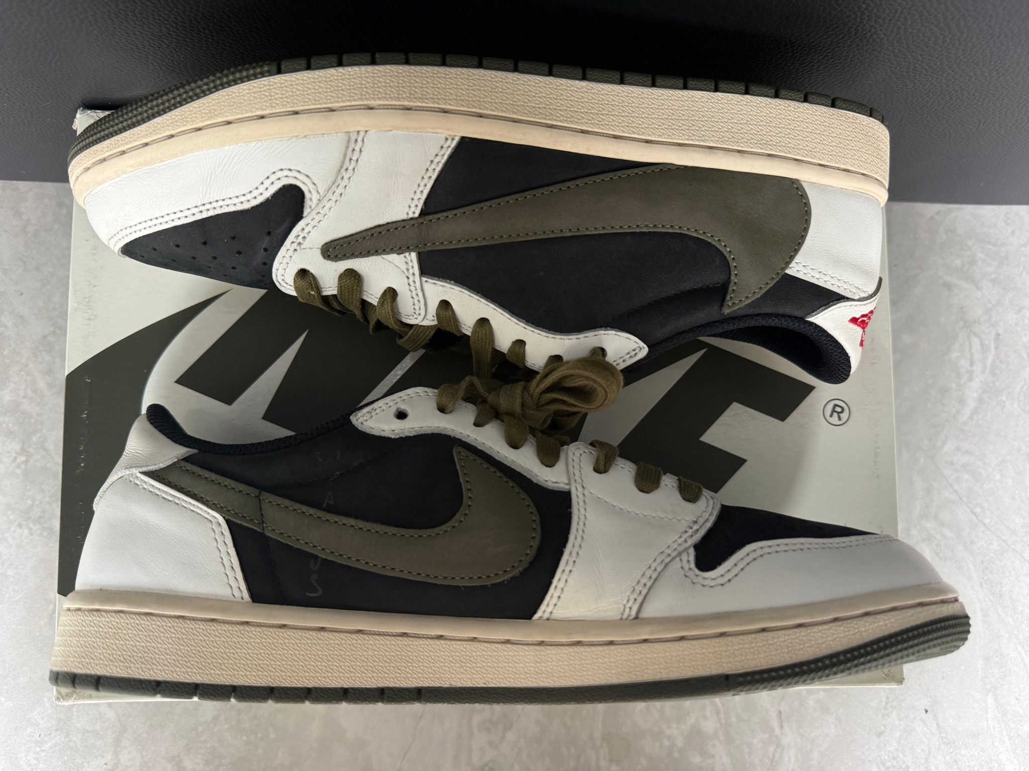 Travis Scott × Nike Women's Air Jordan 1 Low OG "Medium Olive"