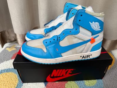 Off-White × Nike Air Jordan 1 High UNC "White/Dark Powder Blue"