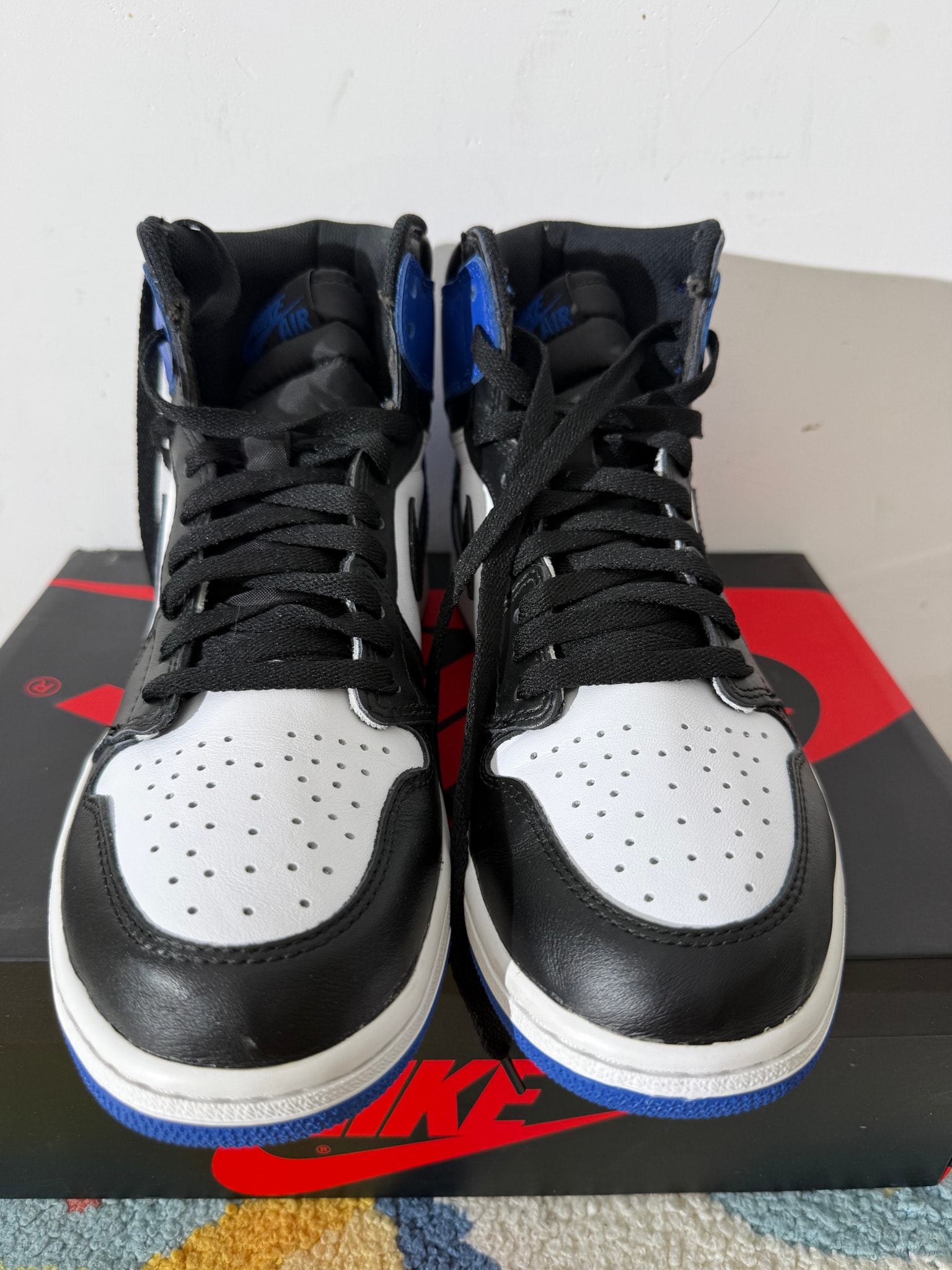 fragment design × Nike Air Jordan 1 Retro High OG "Black/Sport Royal/White"