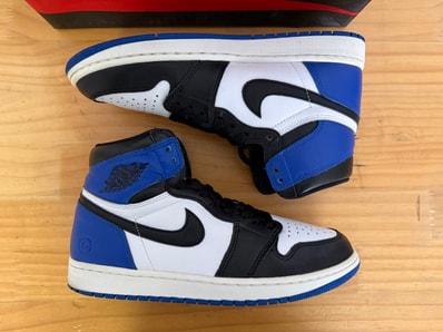 fragment design × Nike Air Jordan 1 Retro High OG "Black/Sport Royal/White"