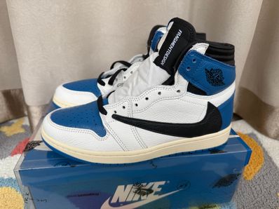 Travis Scott × fragment design × Nike Air Jordan 1 Retro High OG SP "Military Blue"