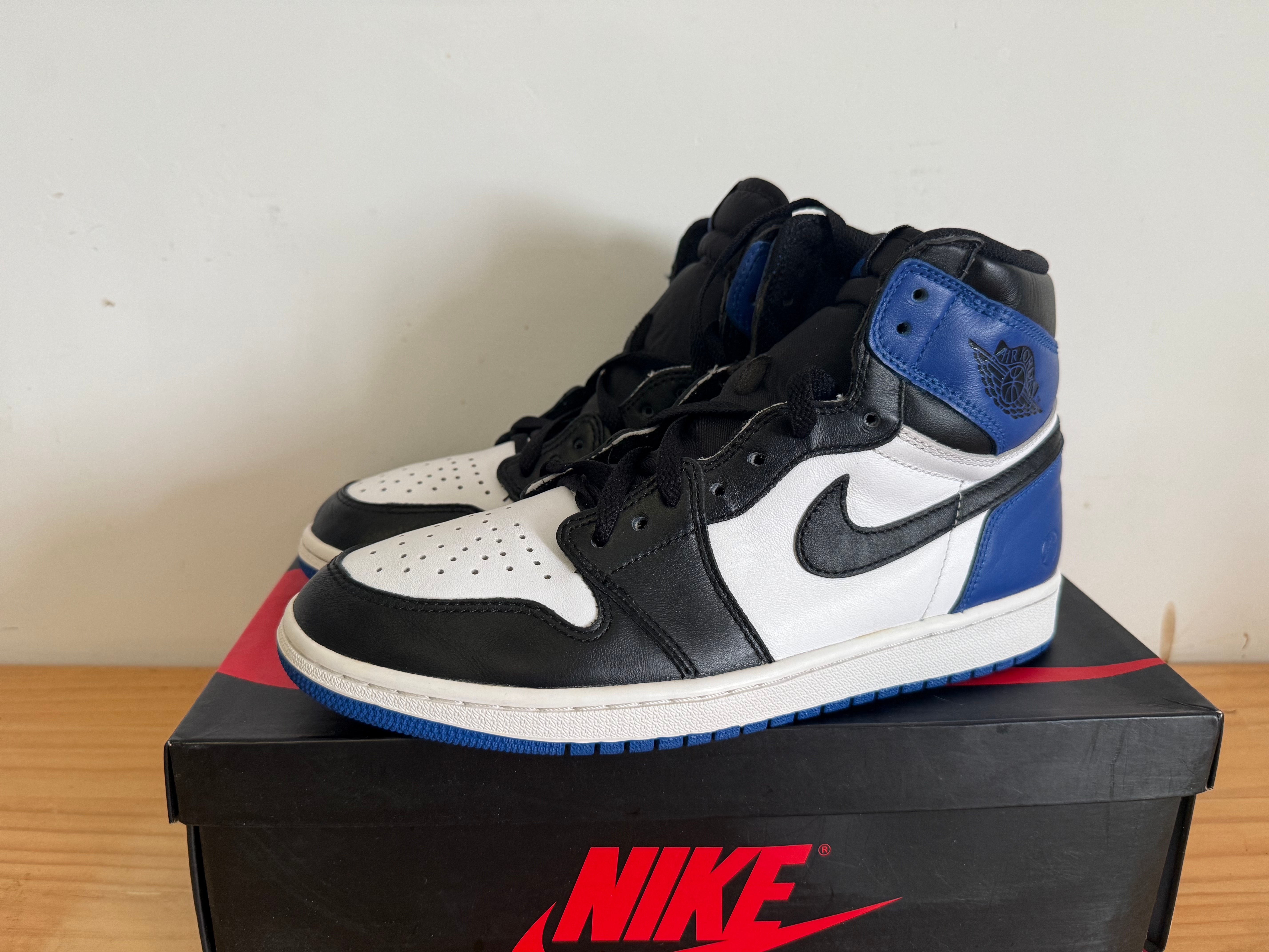 fragment design × Nike Air Jordan 1 Retro High OG "Black/Sport Royal/White"
