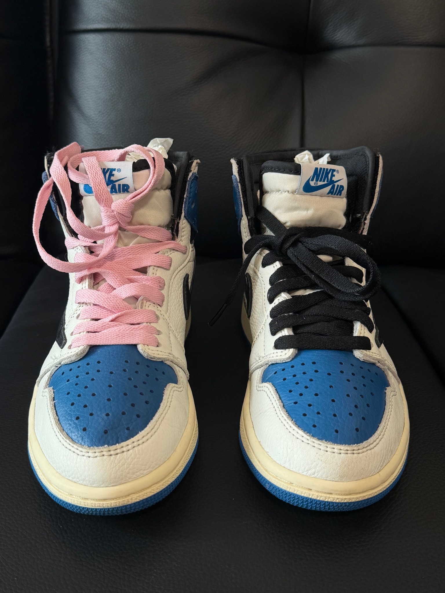 Travis Scott × fragment design × Nike Air Jordan 1 Retro High OG SP "Military Blue"