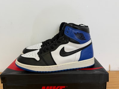 fragment design × Nike Air Jordan 1 Retro High OG "Black/Sport Royal/White"