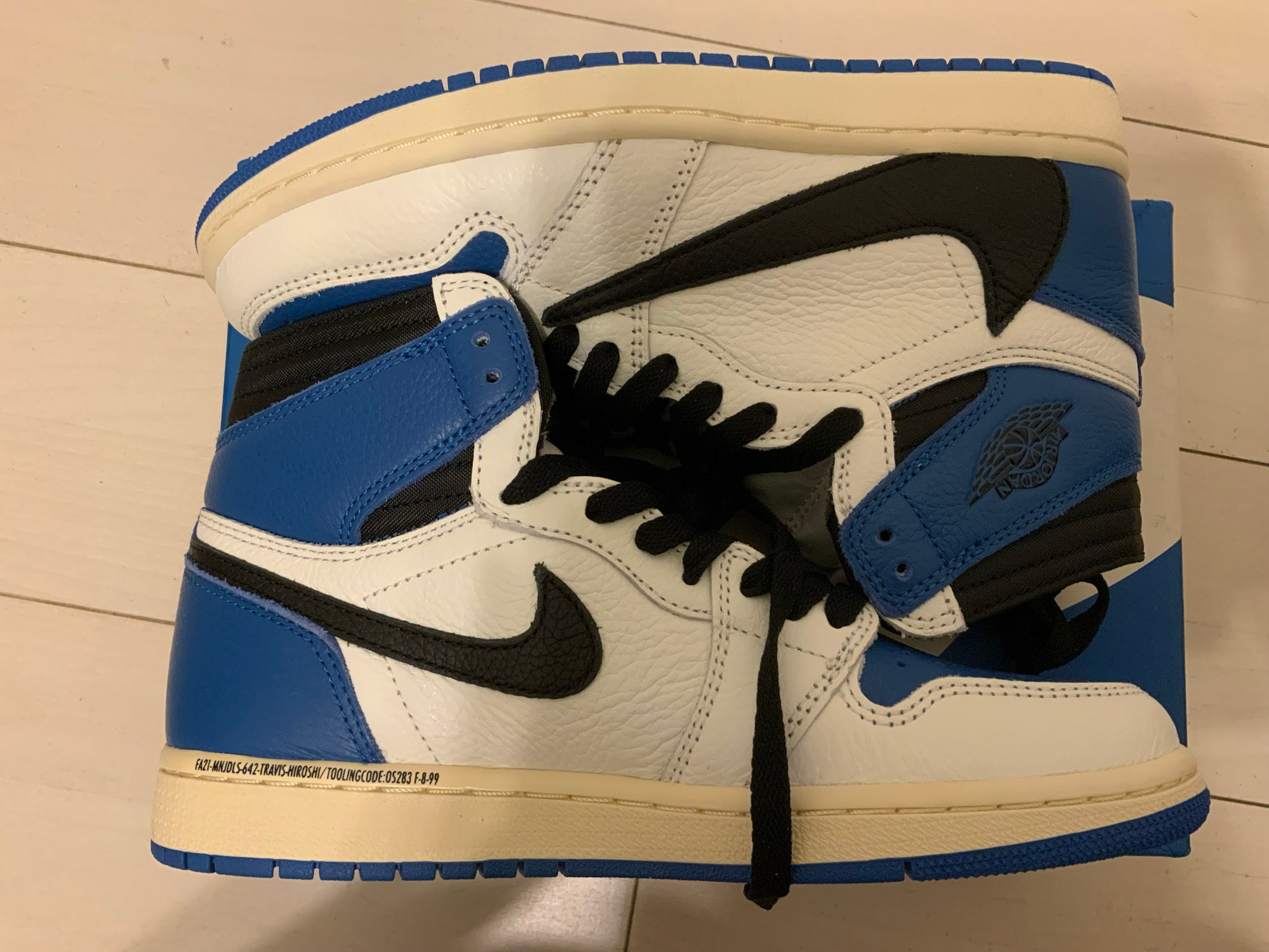 Travis Scott × fragment design × Nike Air Jordan 1 Retro High OG SP "Military Blue"