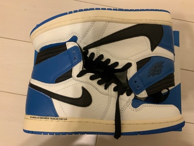 Travis Scott × fragment design × Nike Air Jordan 1 Retro High OG SP "Military Blue"