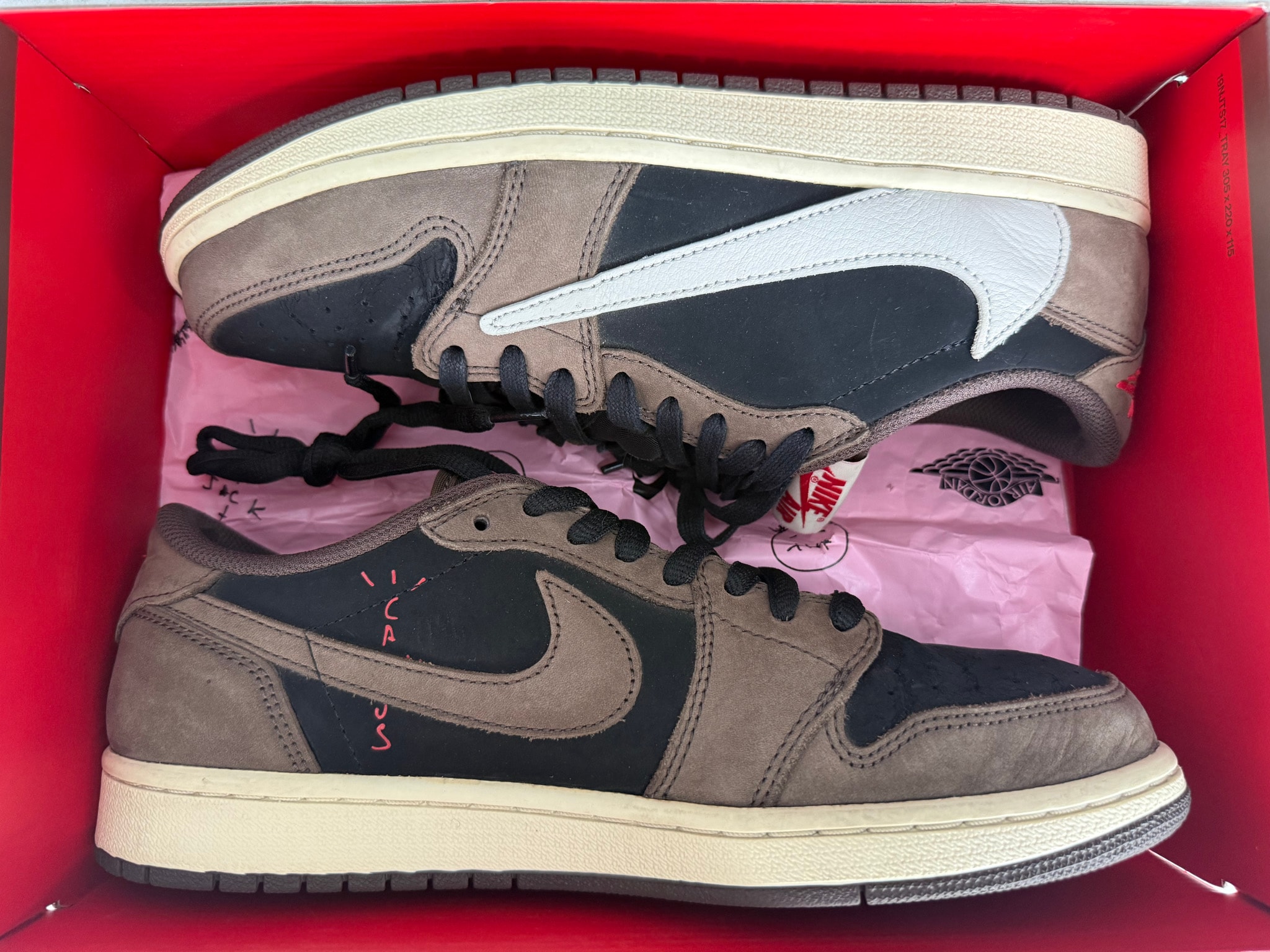Travis Scott × Nike Air Jordan 1 Low OG SP-T  "Black/Dark Mocha"