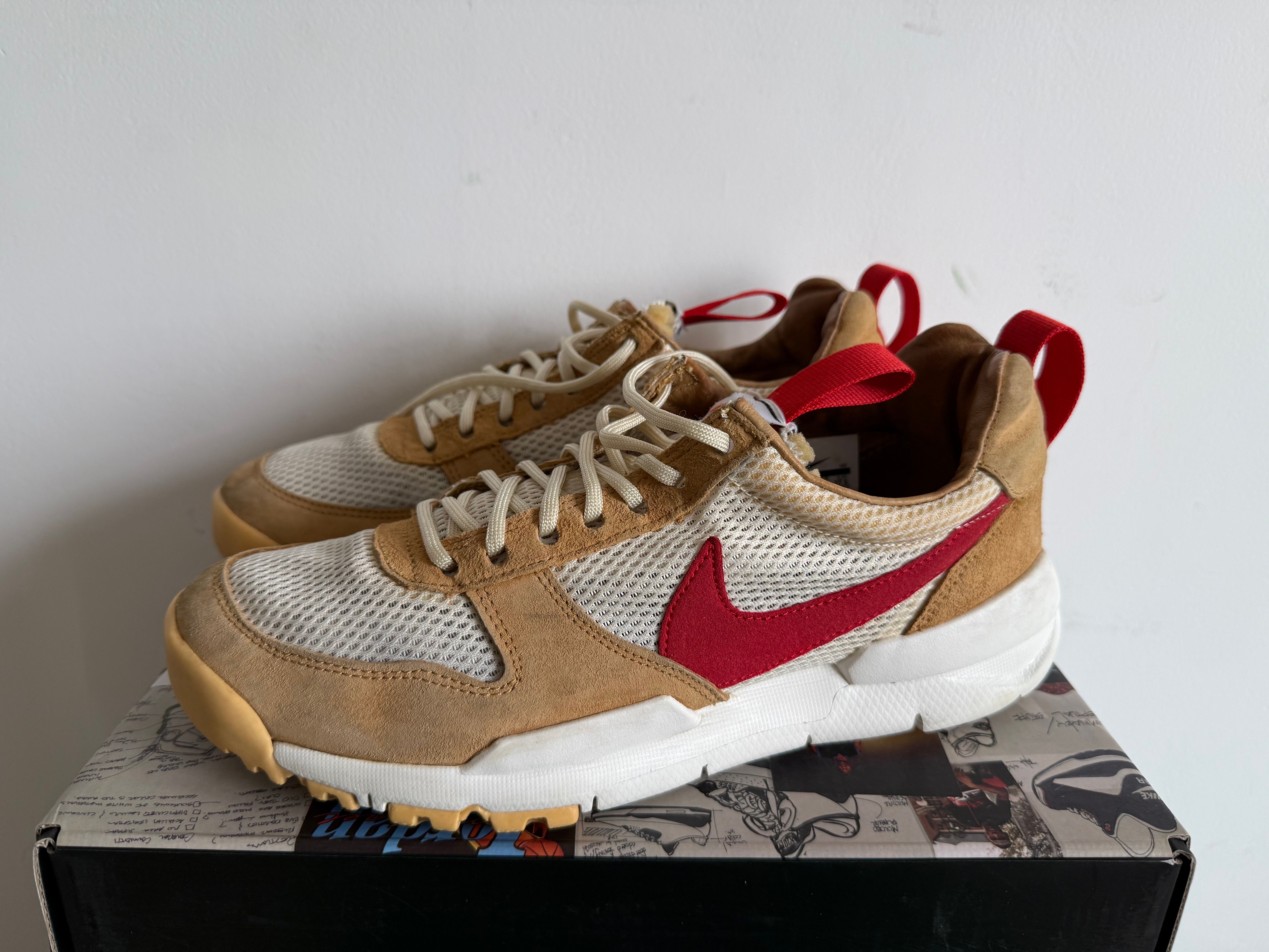 Tom Sachs × Nike Mars Yard 2.0 "Natural/Sport Red-Maple"