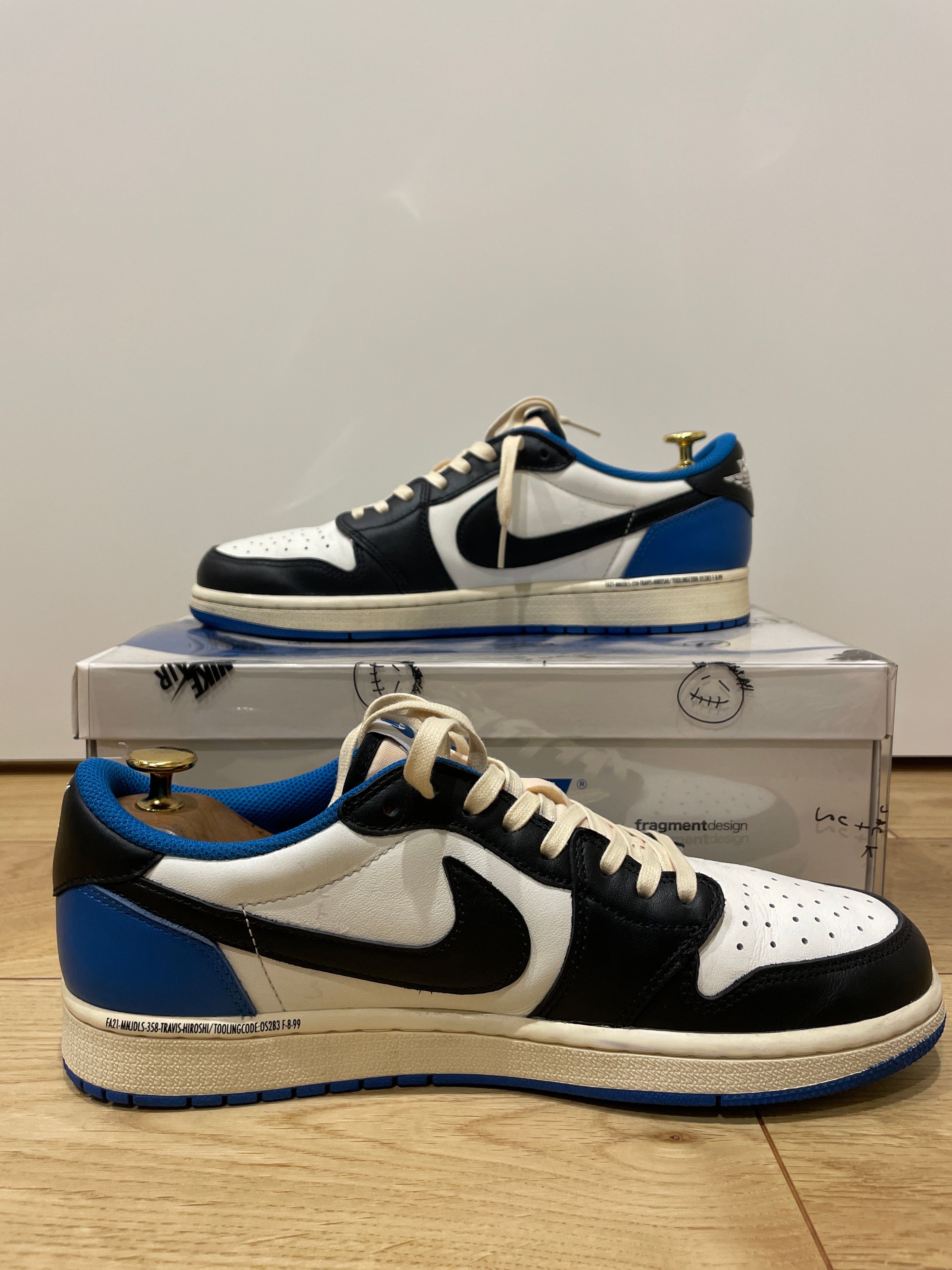 Travis Scott × fragment design × Nike Air Jordan 1 Low OG SP "Military Blue"
