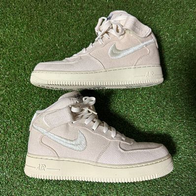 Stussy × Nike Air Force 1 Mid "Fossil Stone"