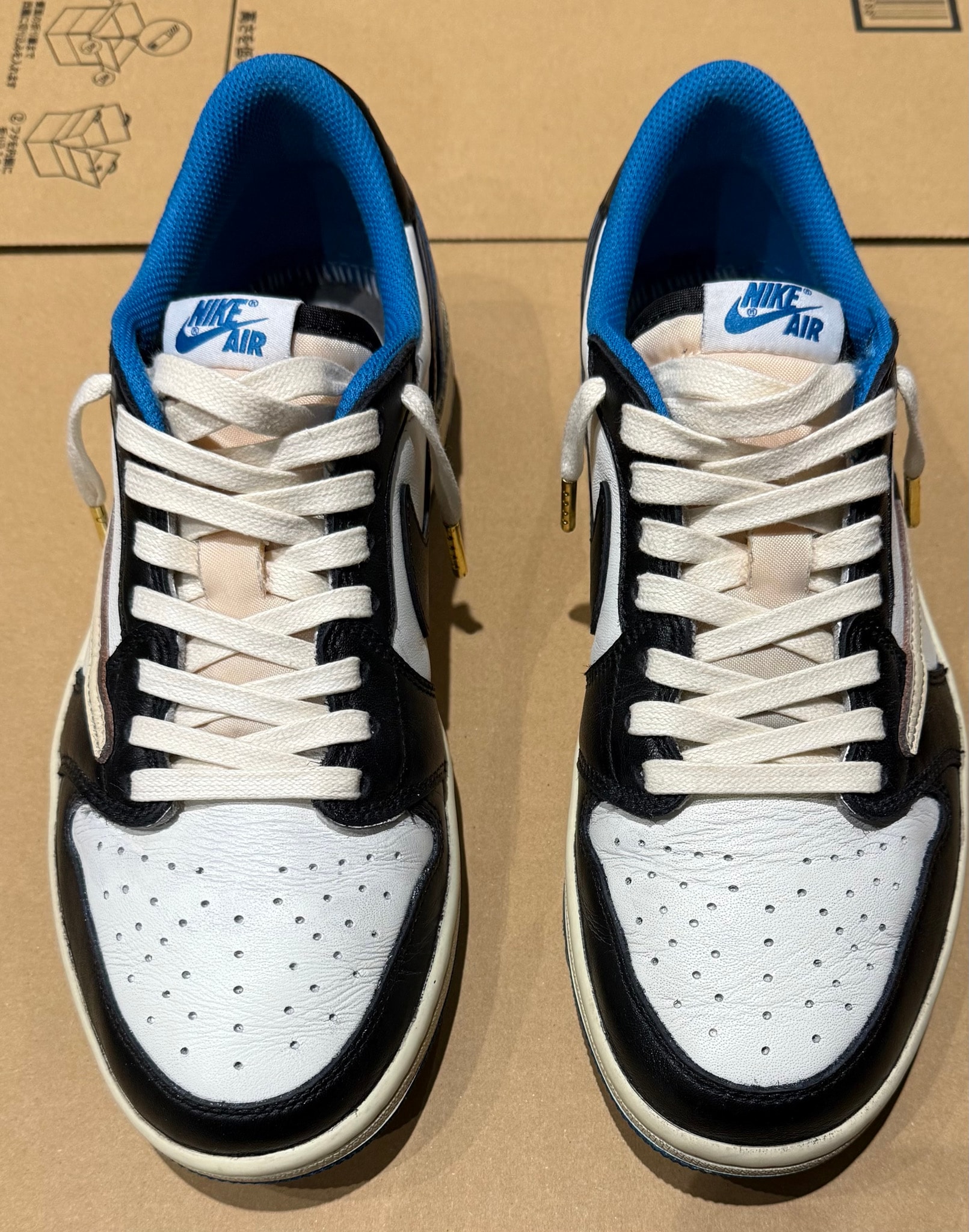 Travis Scott × fragment design × Nike Air Jordan 1 Low OG SP "Military Blue"