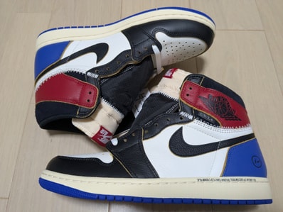fragment design × UNION × Nike Air Jordan 1 High OG "Black/Varsity Red"