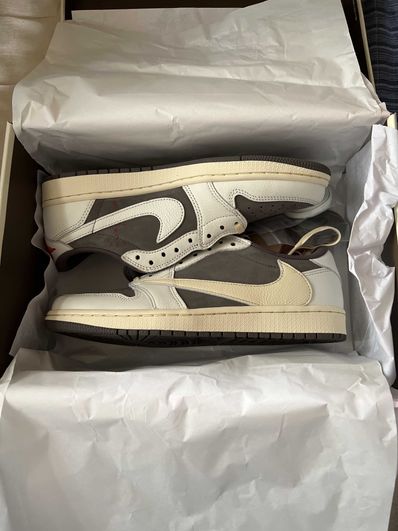 Travis Scott × Nike Air Jordan 1 Low OG SP "Reverse Mocha/Sail and Ridgerock"
