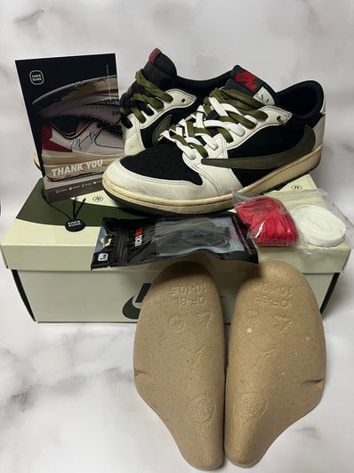 Travis Scott × Nike Women's Air Jordan 1 Low OG "Medium Olive"