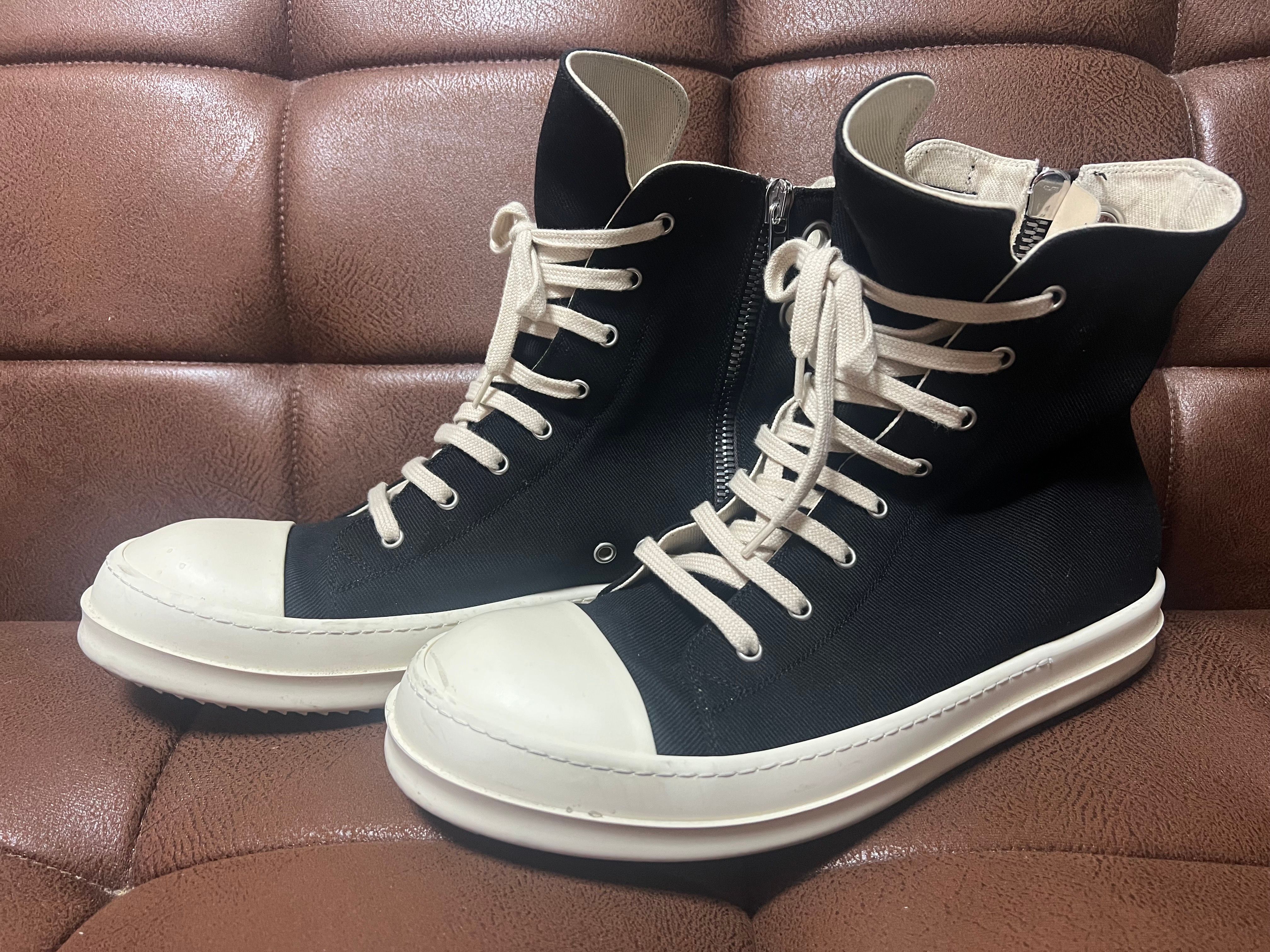 リックオウエンス ダークシャドウ スニーカー "ブラック/ミルク"