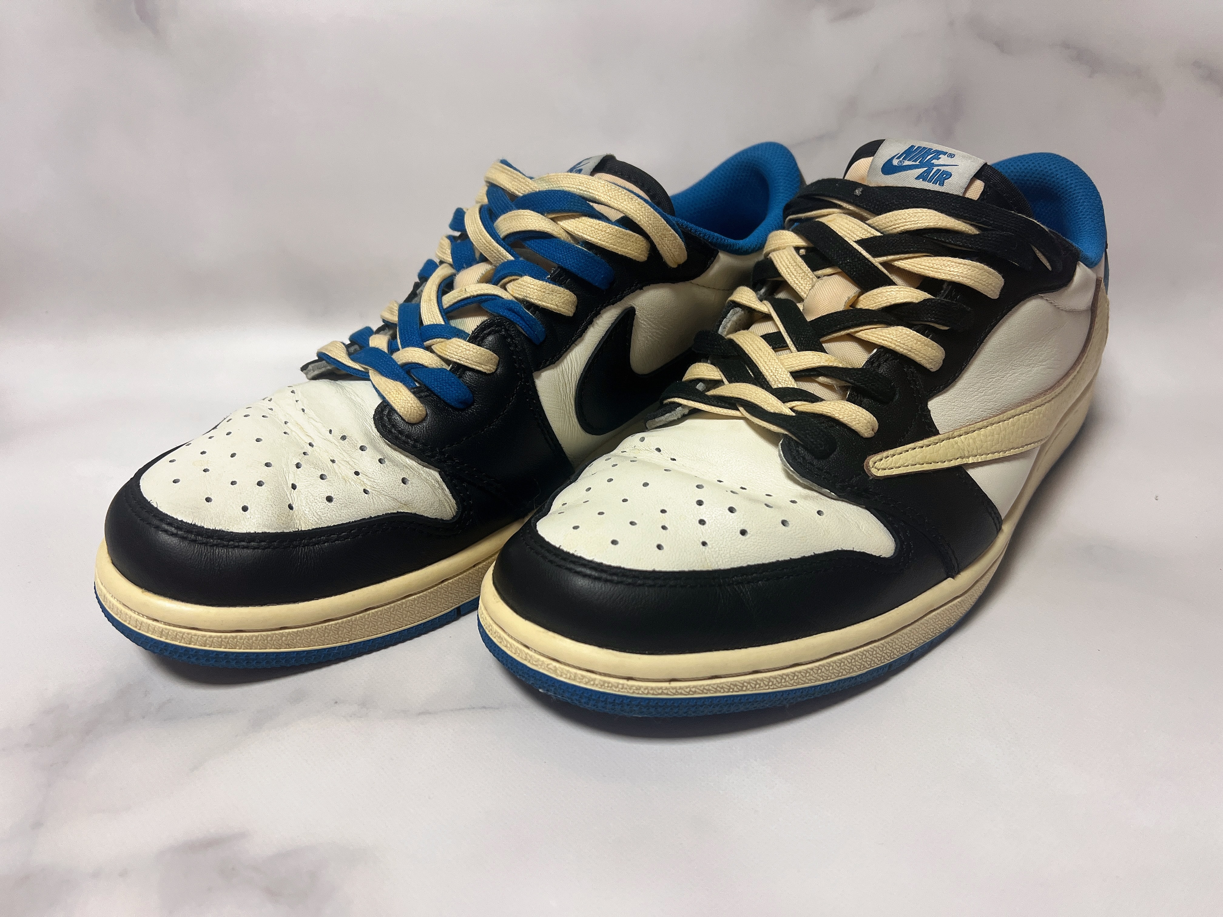 Travis Scott × fragment design × Nike Air Jordan 1 Low OG SP "Military Blue"