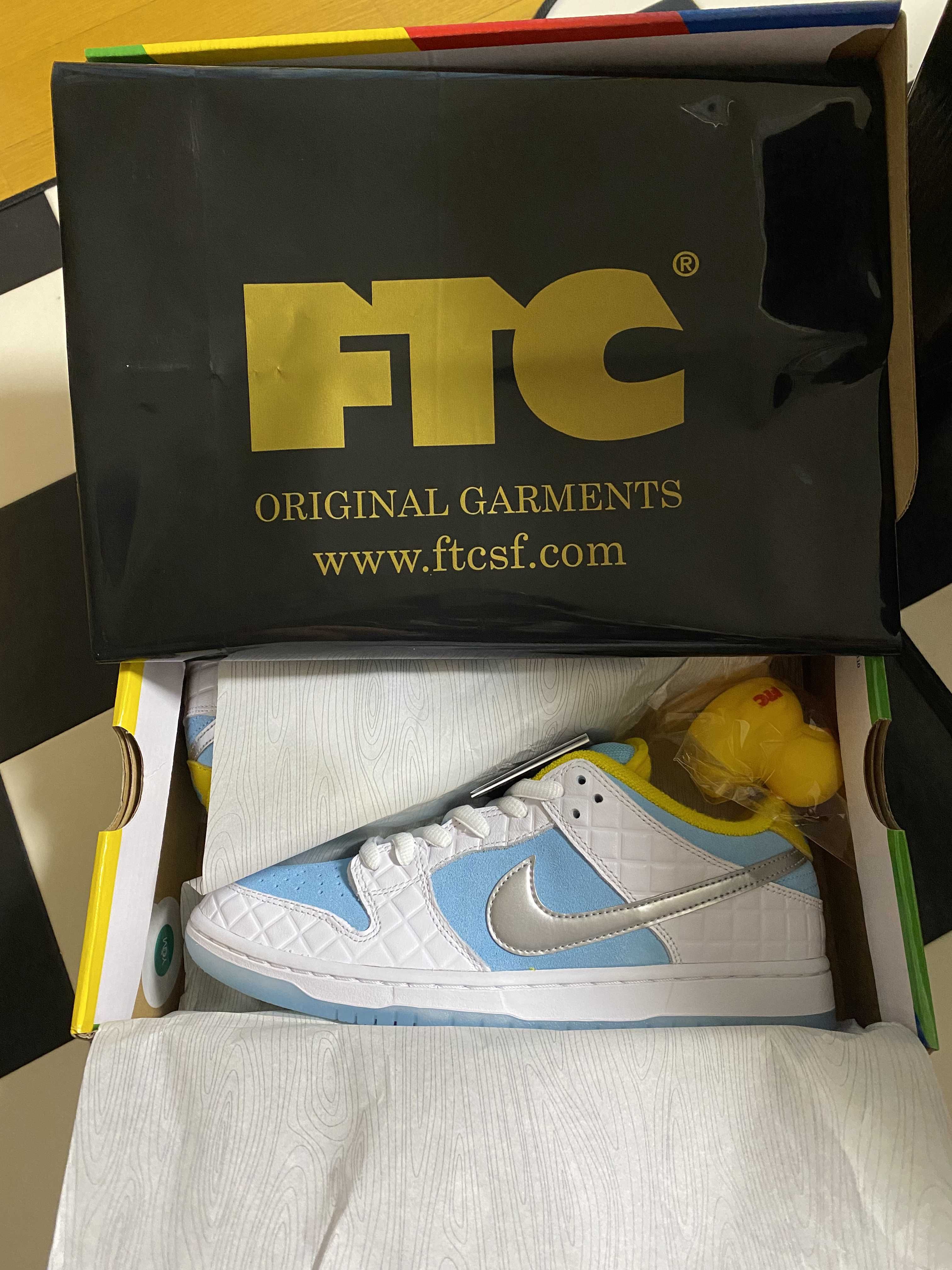 FTC × Nike SB Dunk Low "White/Blue"
