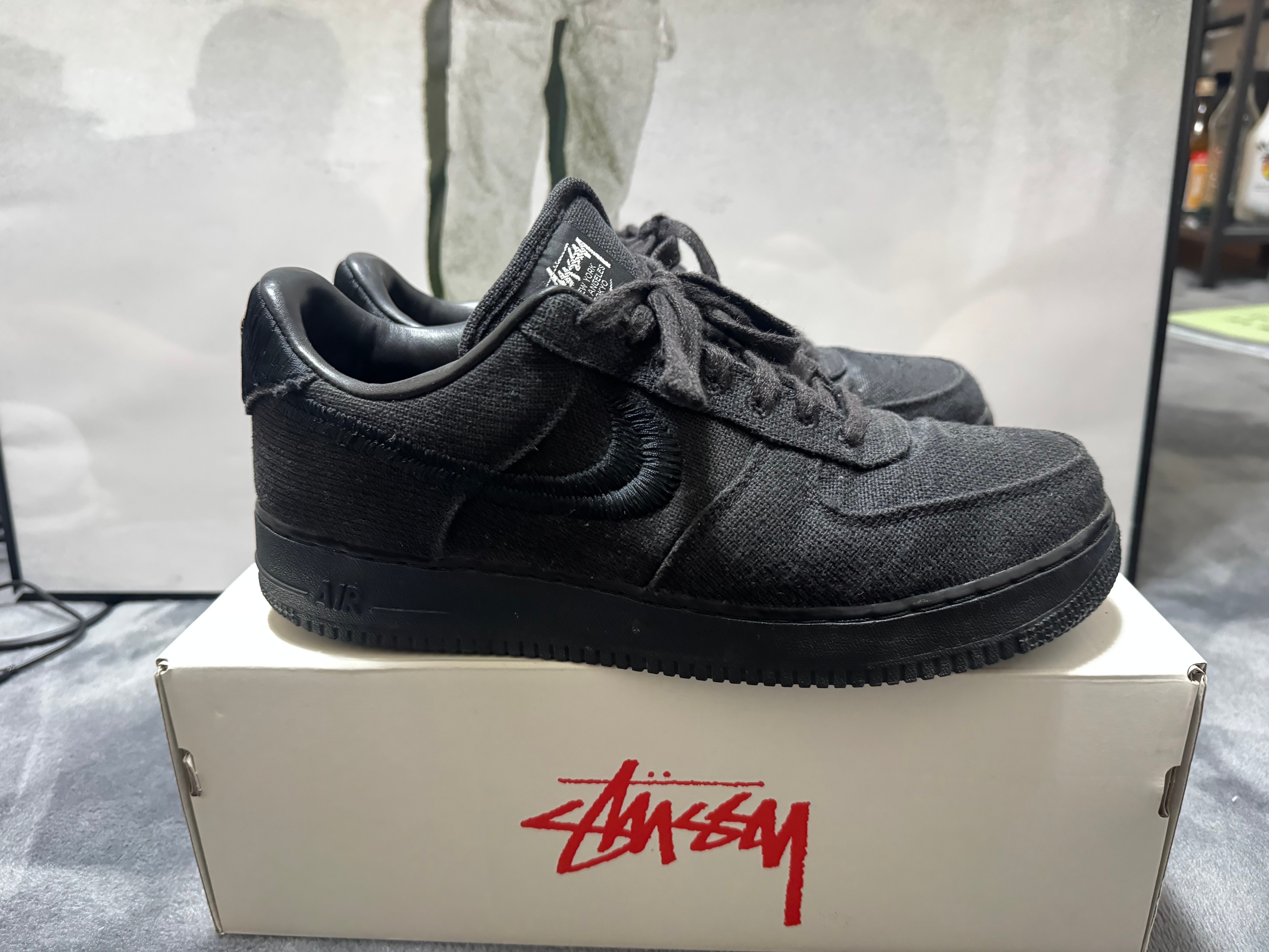 Stussy × Nike Air Force 1 Low "Triple Black"