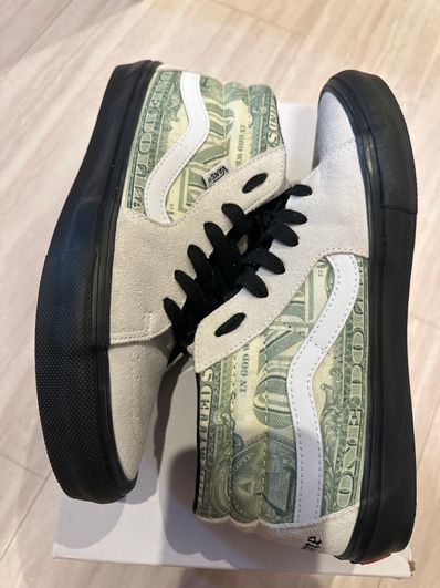 Supreme × Vans Dollar Skate Grosso Mid "White"