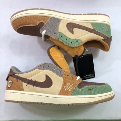 Zion Williamson × Nike Air Jordan 1 Low OG "Flax and Oil Green"