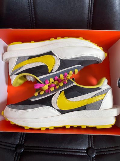 UNDERCOVER × sacai × Nike LD Waffle "Black/Sail-Dark Grey-Bright Citron"