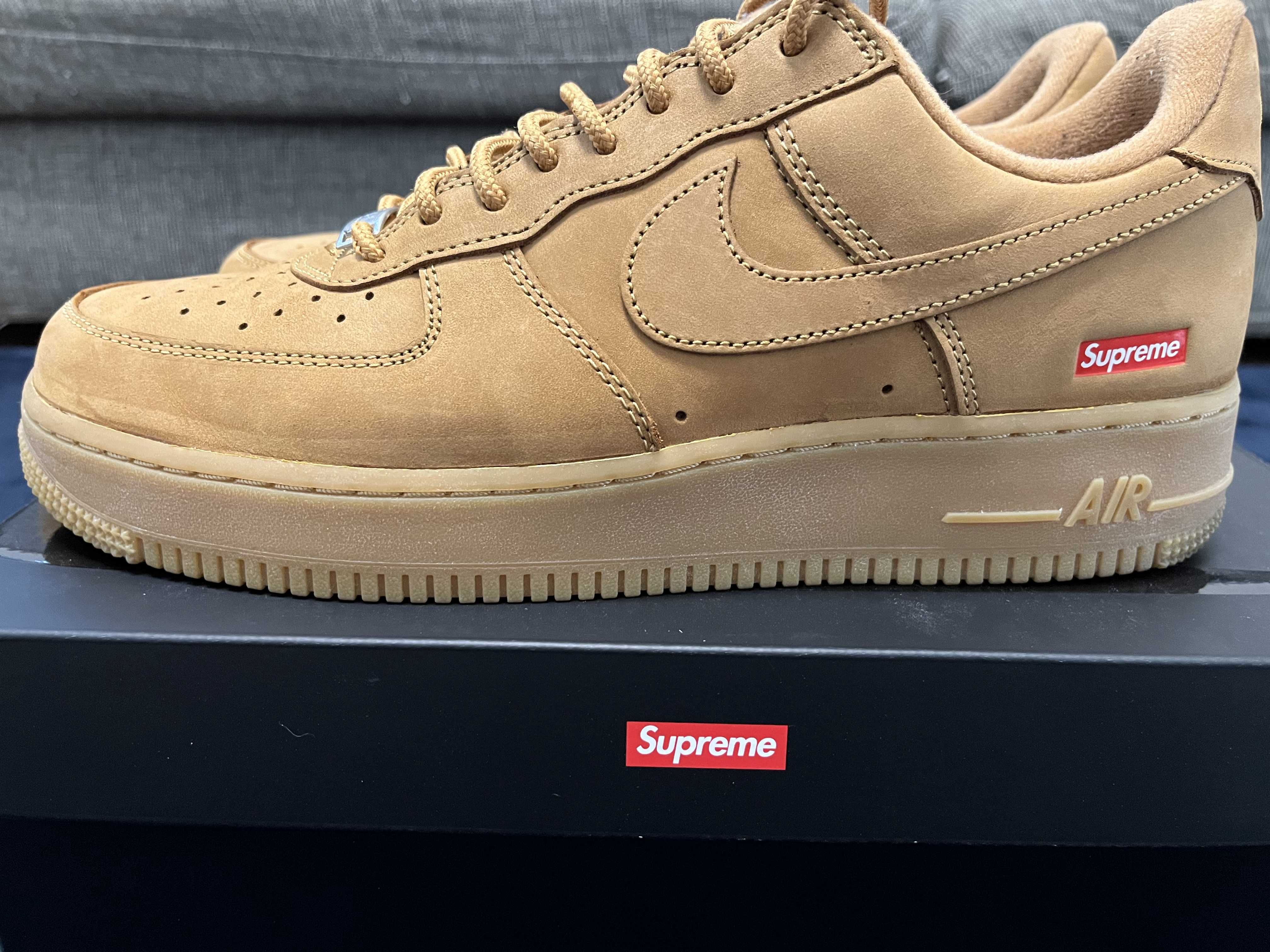 Supreme × Nike Air Force 1 Low "Flax/Wheat"