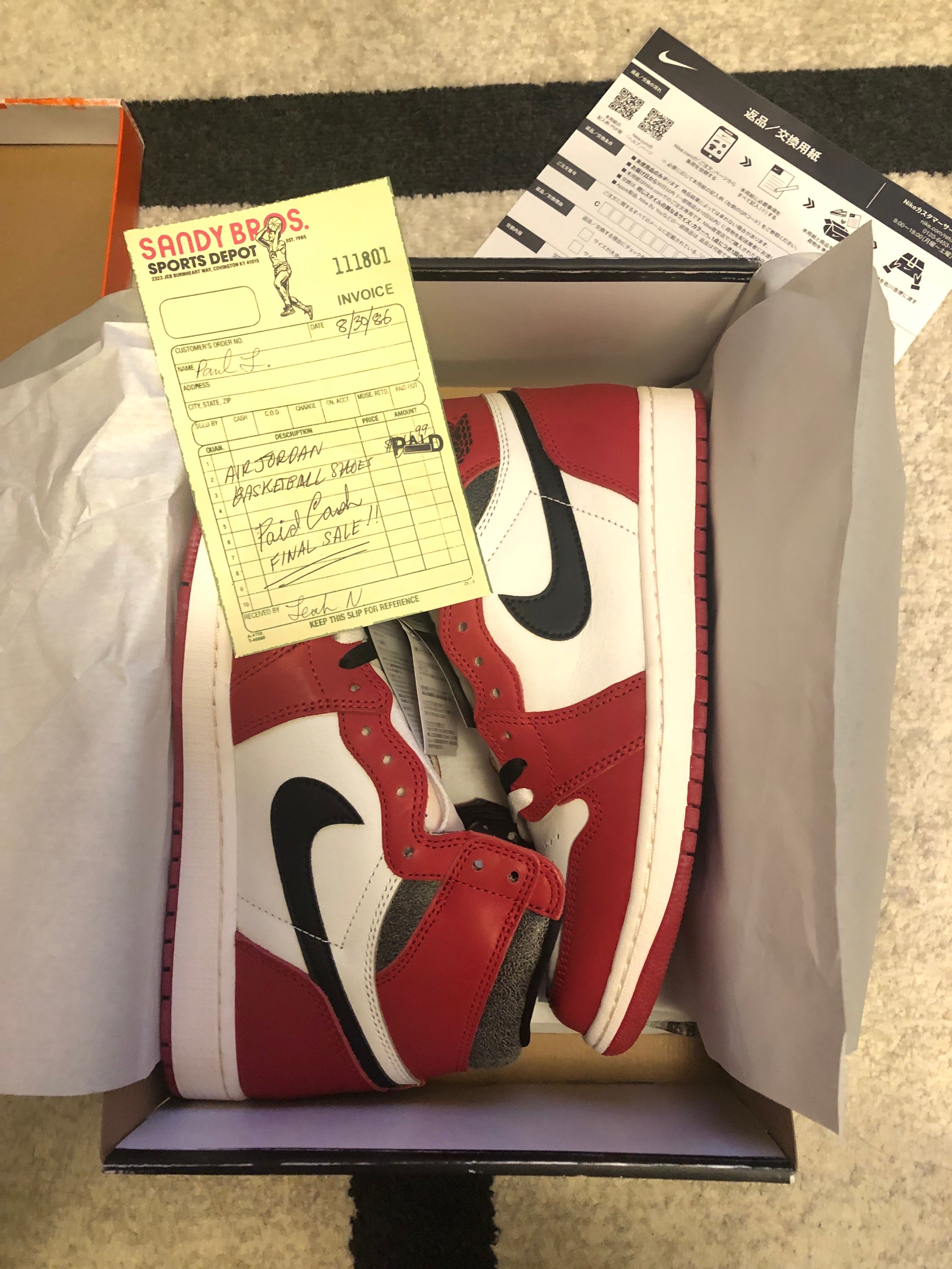 Nike Air Jordan 1 High OG "Lost & Found/Chicago"