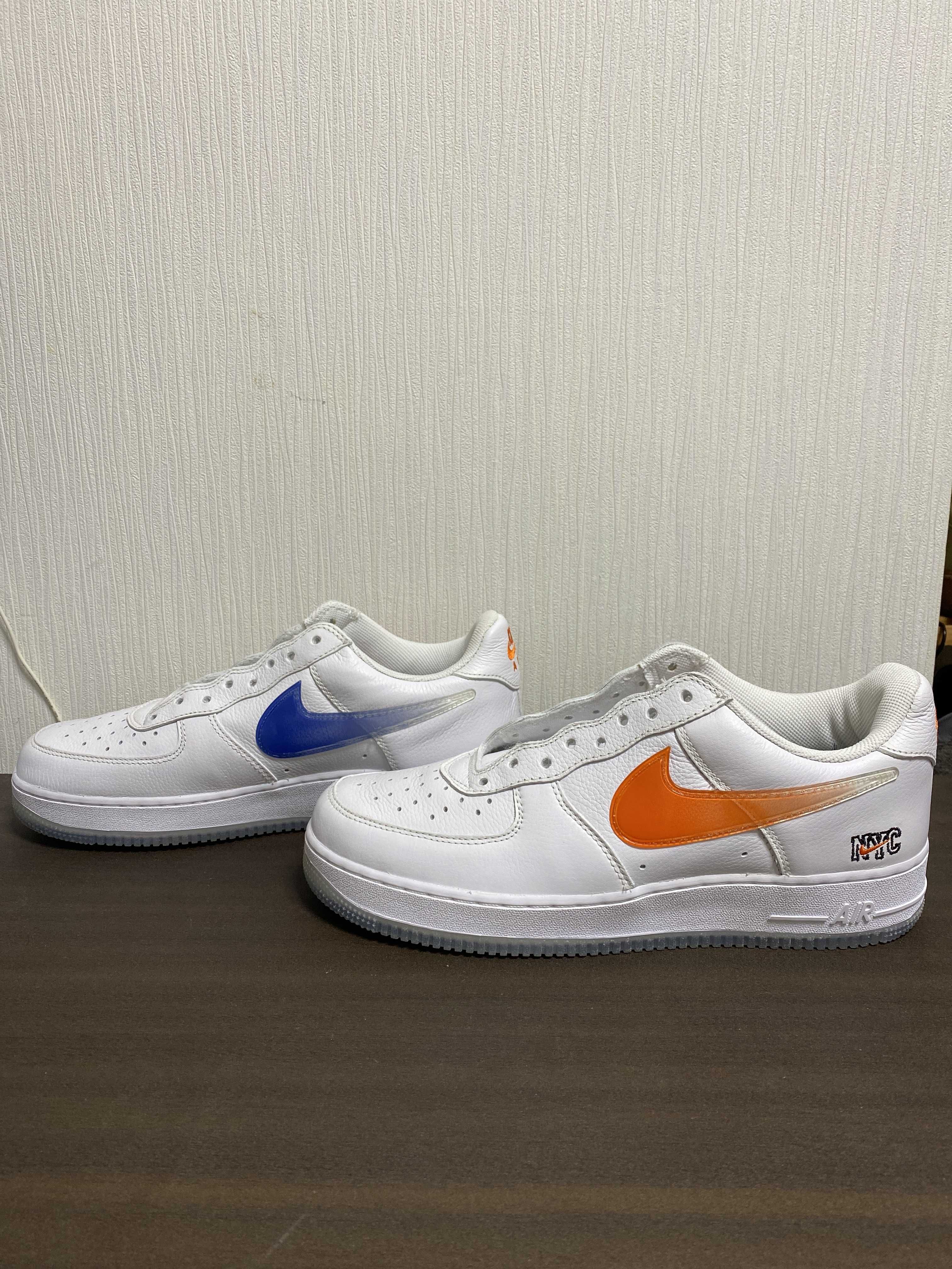 KITH × Nike Air Force 1 Low "White/Rush Blue/White/Brilliant Orange"