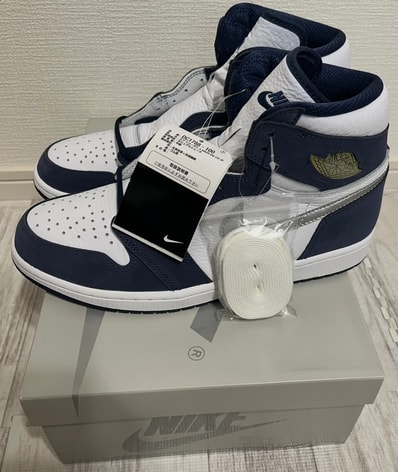Nike Air Jordan 1 High OG CO.JP "White/Midnight Navy" (2020) (Standard Box)