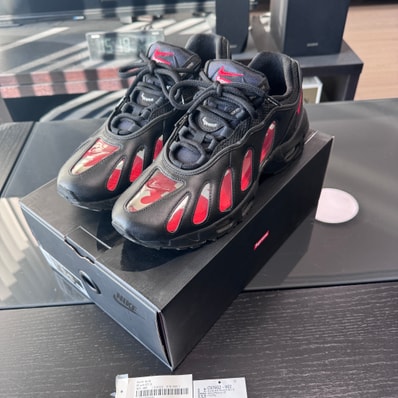 Supreme × Nike Air Max 96 "Black/Speed Red/Clear"