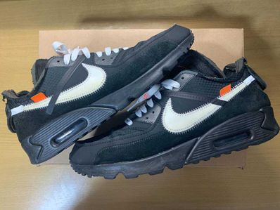 Off-White × Nike Air Max 90 "Black/Black-Cone-White"