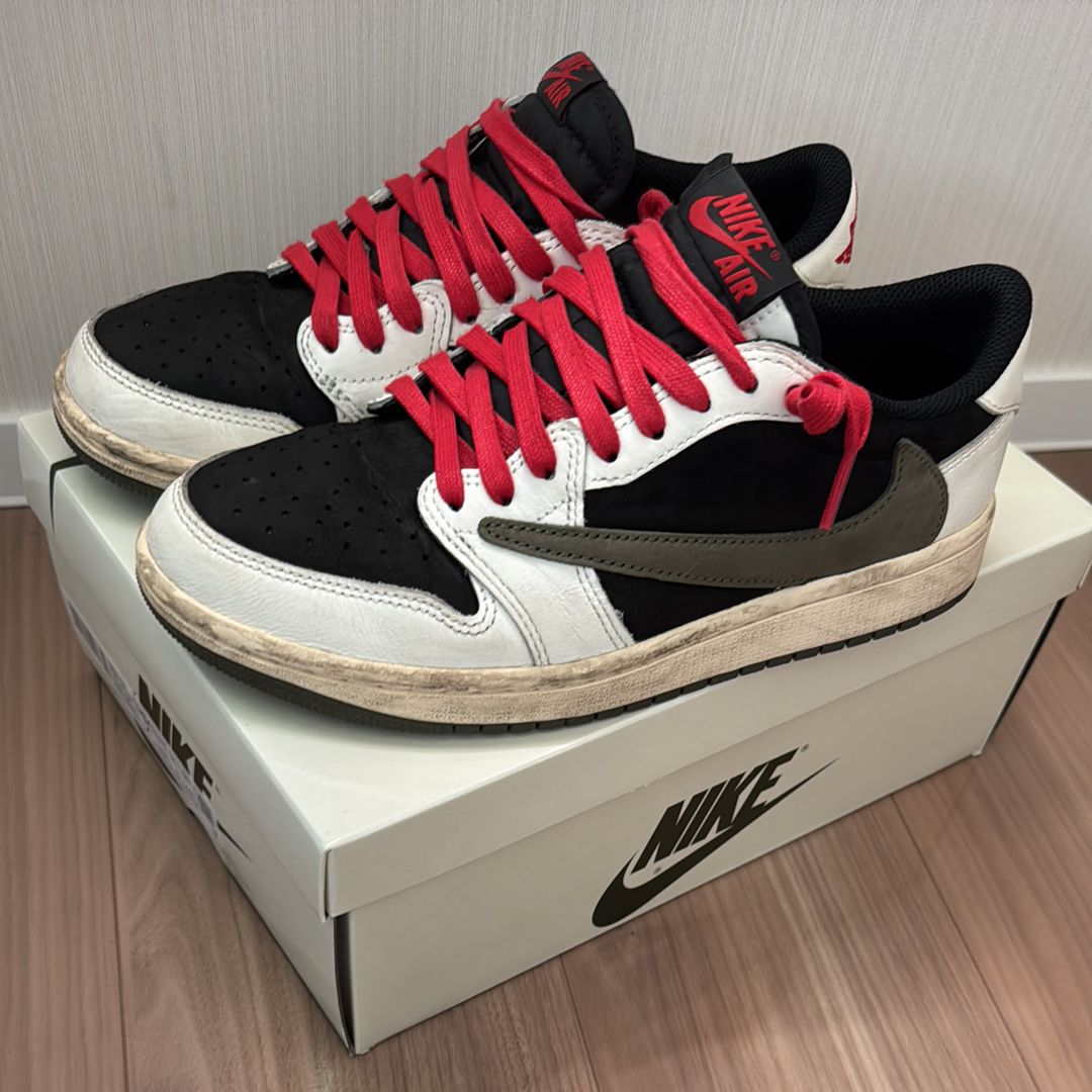 Travis Scott × Nike Women's Air Jordan 1 Low OG "Medium Olive"