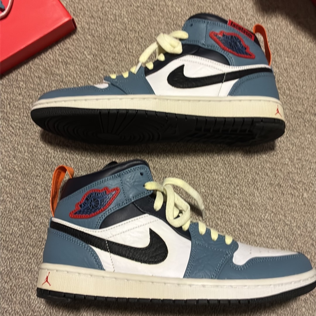FACETASM × Nike Air Jordan 1 Mid "White/Navy"
