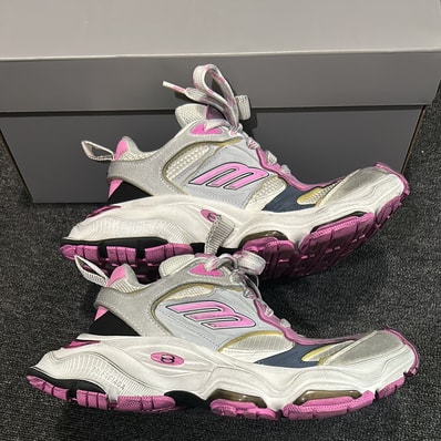 BALENCIAGA Women's Cargo Sneaker "Grey/White/Pink"