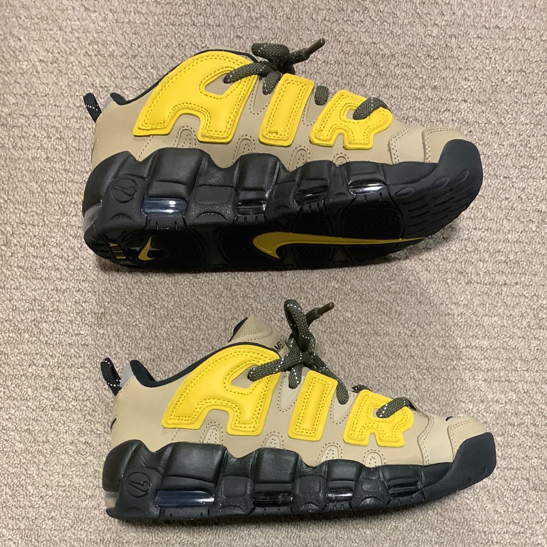 AMBUSH × Nike Air More Uptempo Low "Vivid Sulfur and Limestone"