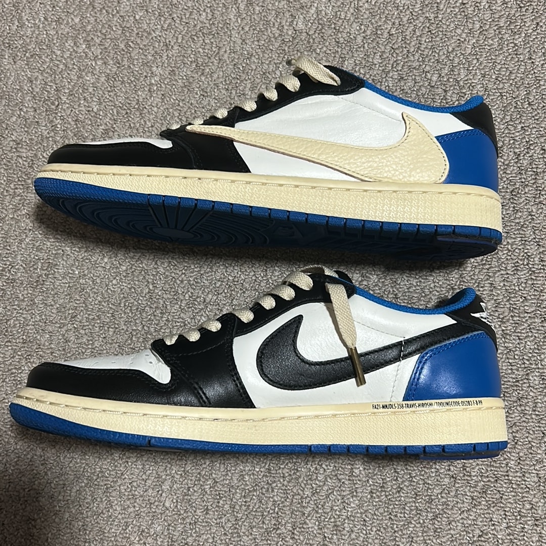 Travis Scott × fragment design × Nike Air Jordan 1 Low OG SP "Military Blue"