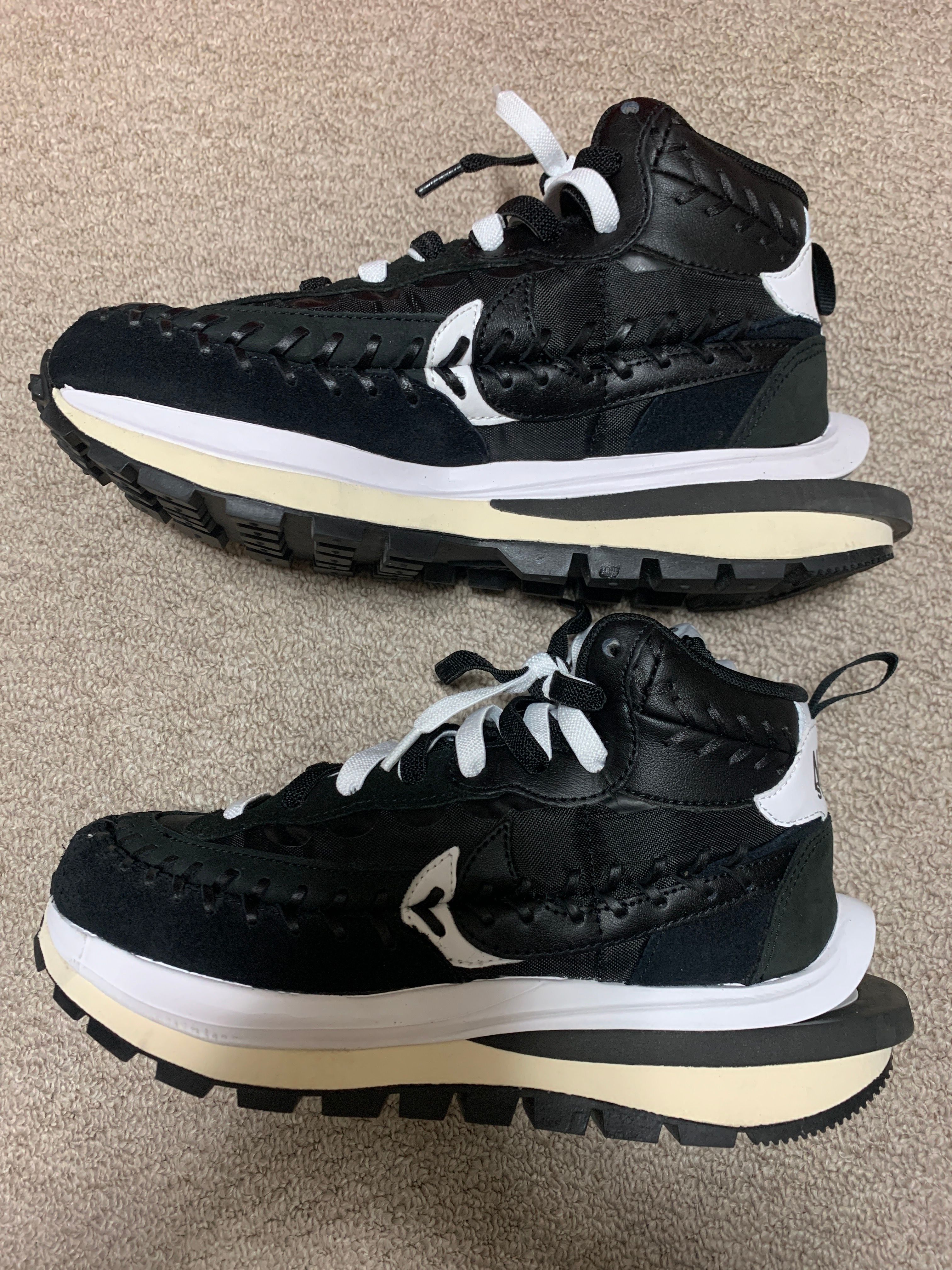 Jean-Paul Gaultier × sacai × Nike Vapor Waffle "Black/Black-White"