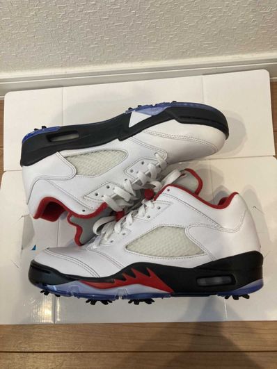 Nike Air Jordan 5 Retro Low Golf "Fire Red/Silver Tongue"