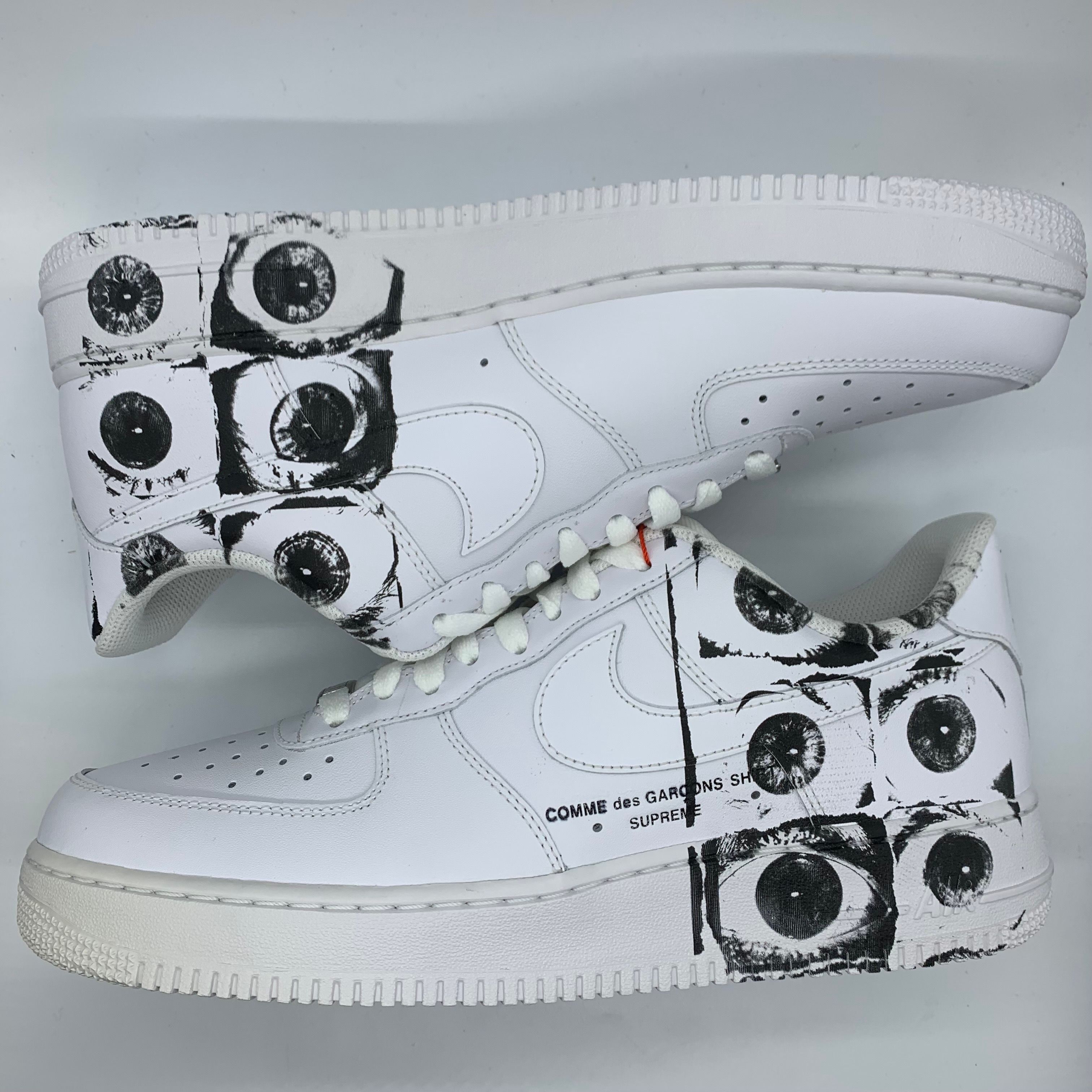 Supreme × COMME des GARCONS SHIRT × Nike Air Force 1 Low "White"