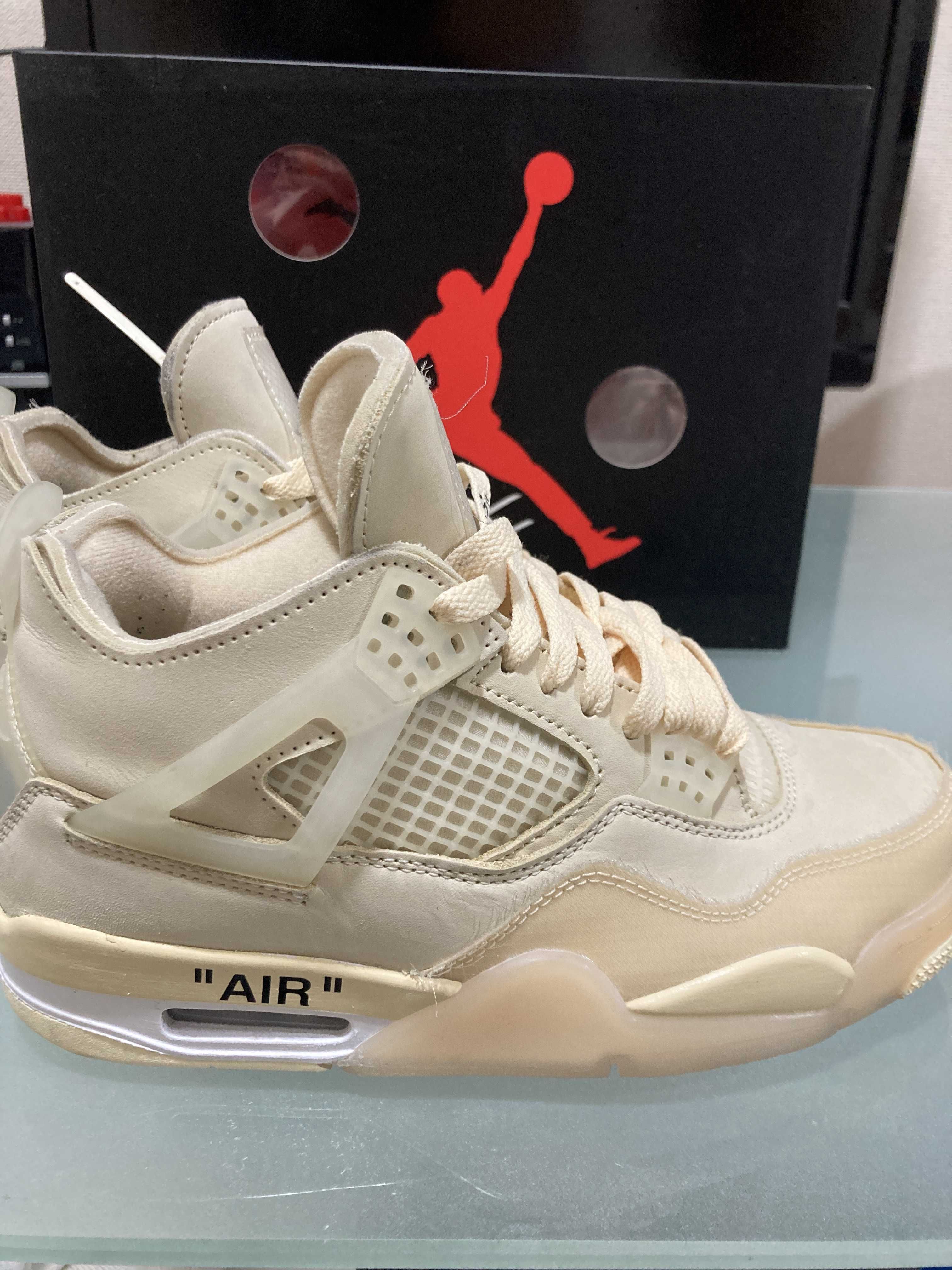 Off-White × Nike Women's Air Jordan 4 SP "Sail"