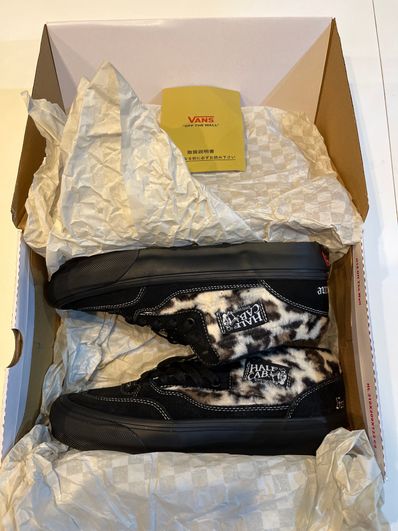 Supreme × Vans Leopard Half Cab "Black"