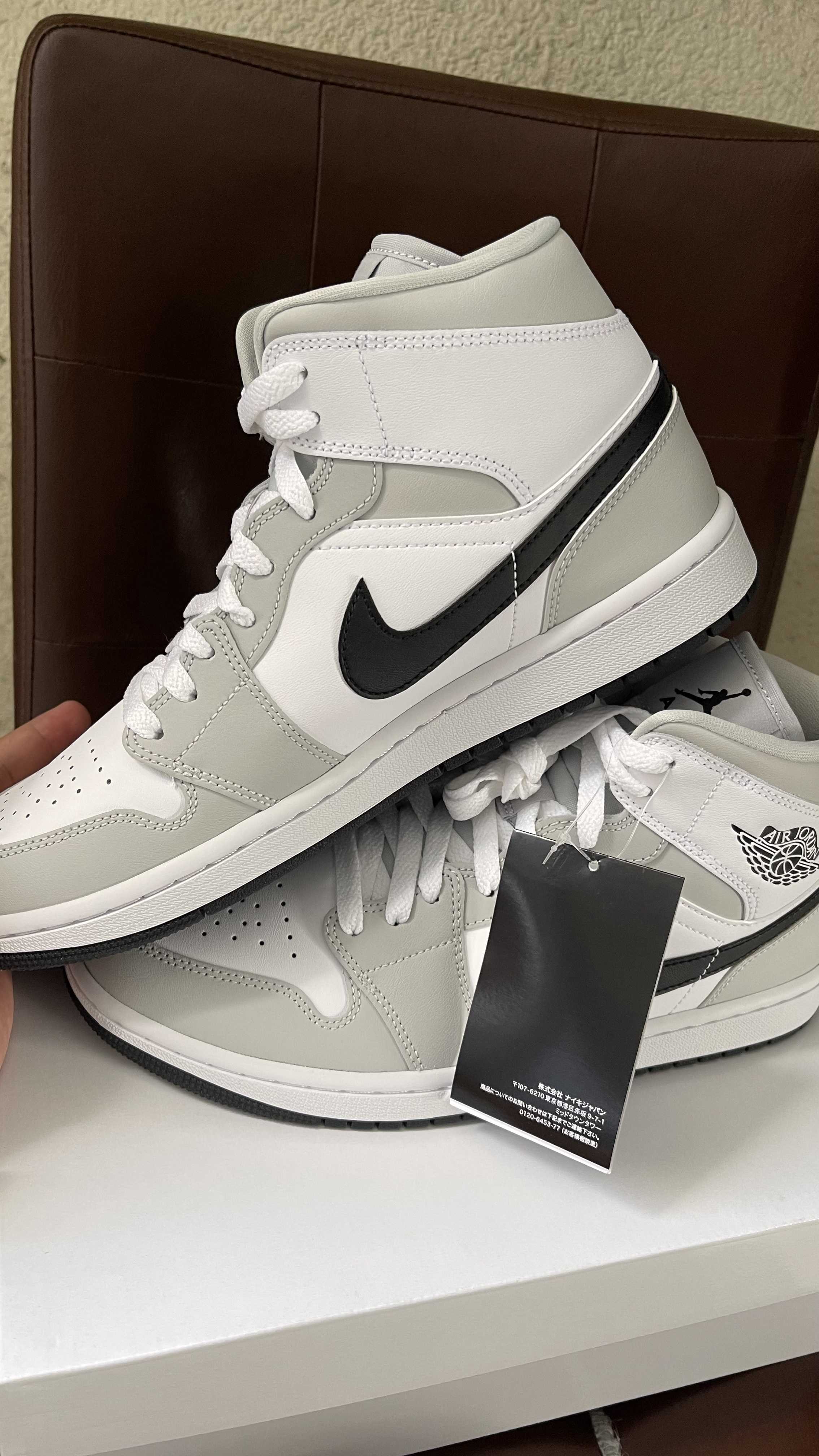 Nike Women's Air Jordan 1 Mid "Grey Fog/White/Black"