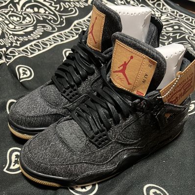 Nike × Levi's Air Jordan 4 "Black Denim" (Tag: LEVIS®)