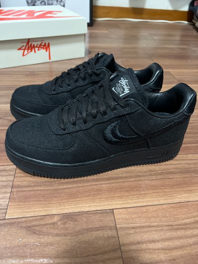 Stussy × Nike Air Force 1 Low "Triple Black"
