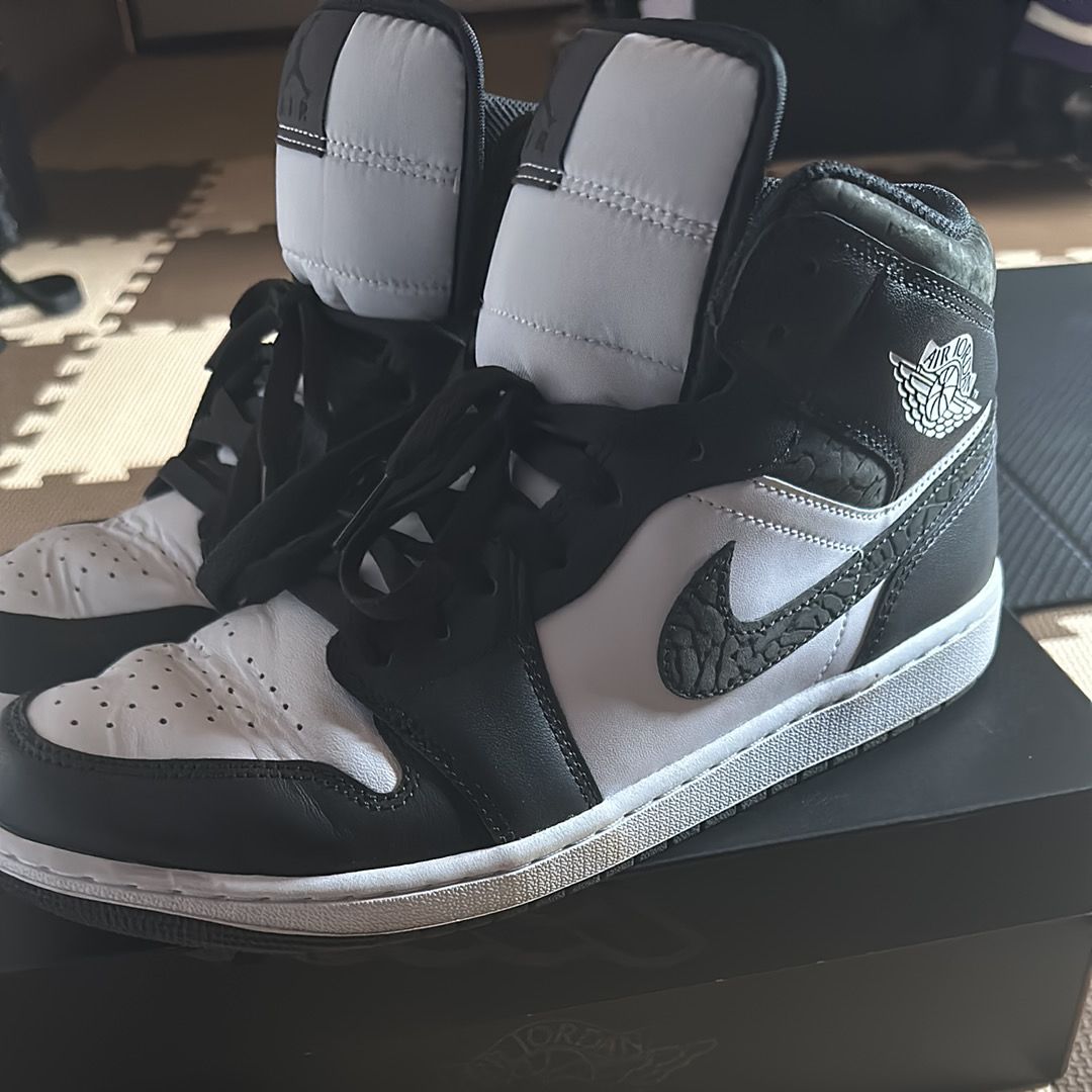 Nike Air Jordan 1 Mid "Panda Elephant/Safari"