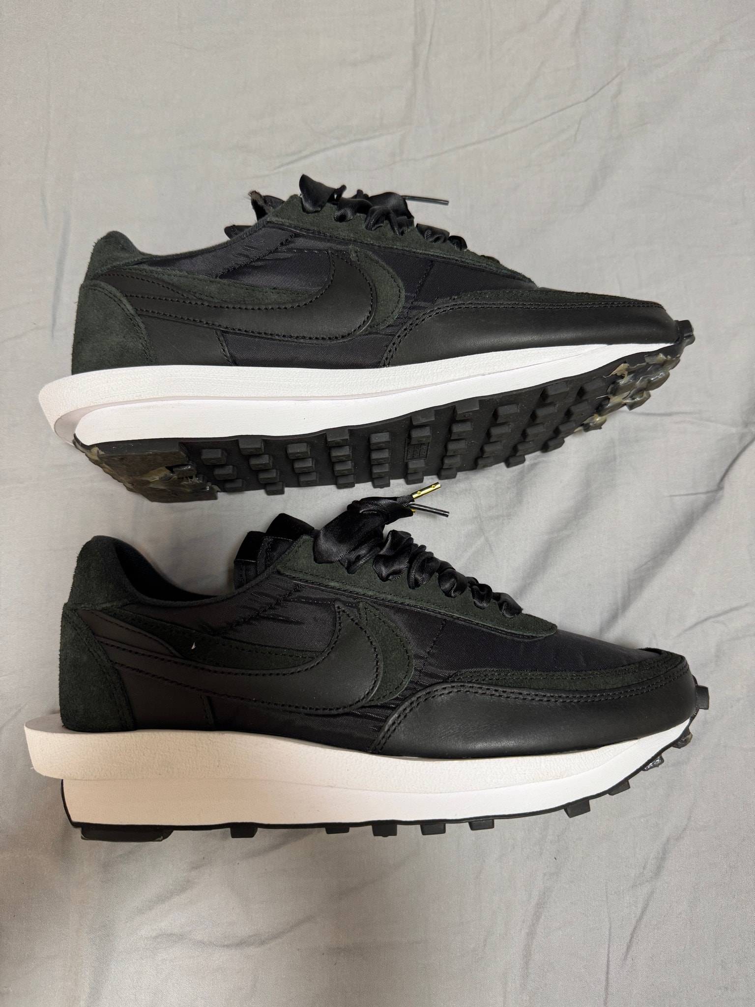 sacai × Nike LDV Waffle "Triple Black"